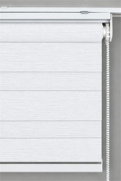 Beyaz Bambu Zebra Perde