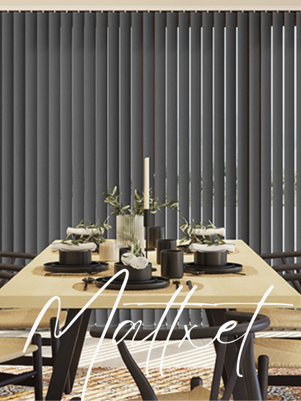 Antrasit Pvc Dikey Perde  Döndürülebilen Tam Açık Ya Da Tam Kapalı  Pvc Dikey 702