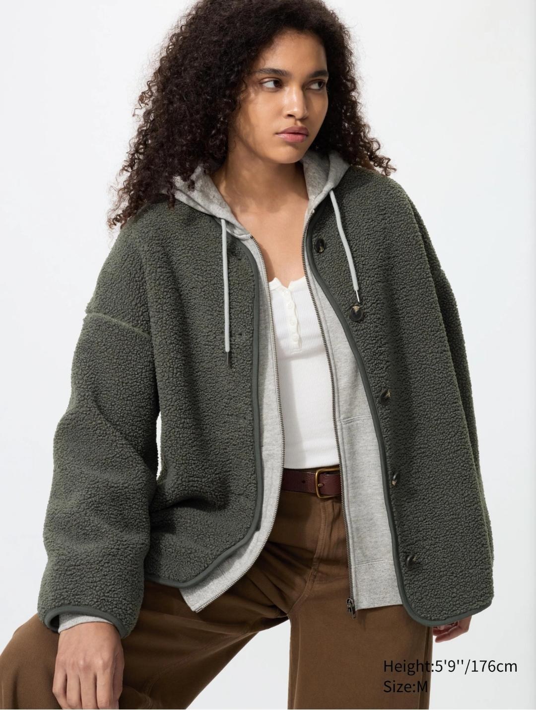 Uniqlo Ultra Pile Lined Fleece Relaxed Cardigan