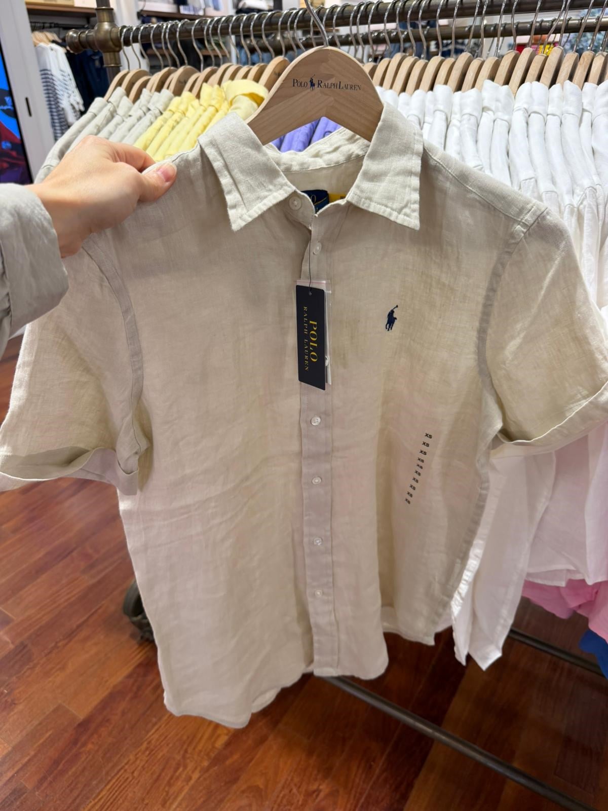 Ralph Lauren Kısa Kol Kadın Keten Gömlek