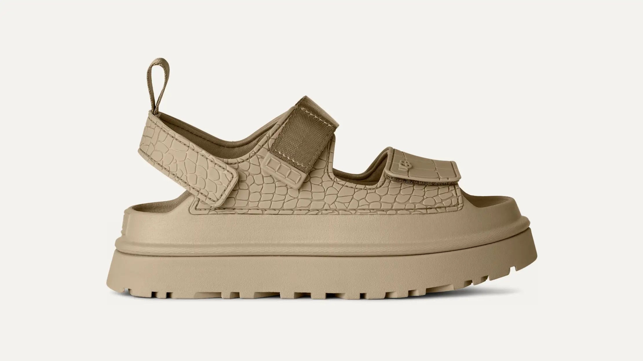 UGG GoldenGlow Embossed Sandalet