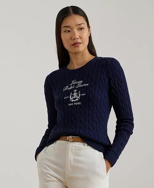 Ralph Lauren Yuvarlak Yaka Kazak