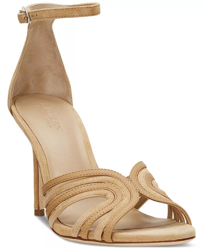 Ralph Lauren Allie Süet & Deri Çok Bantlı Sandalet
