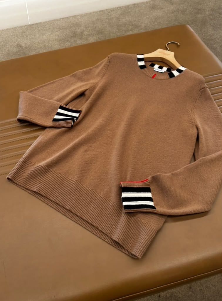 Burberry Wool Cashmere Sweater Beige 