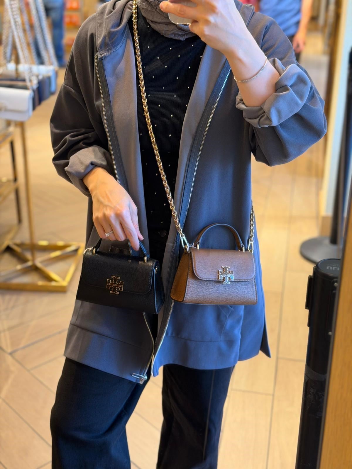 Tory Burch Mini Kulplu Britten Çanta