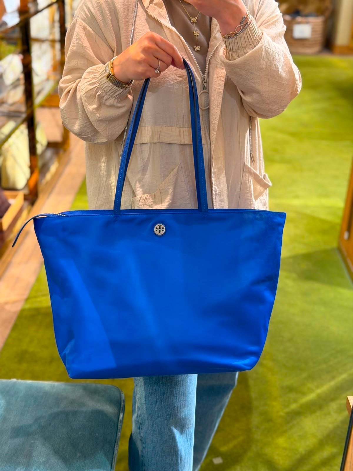 Tory Burch Paraşüt Kumaş Tote Çanta