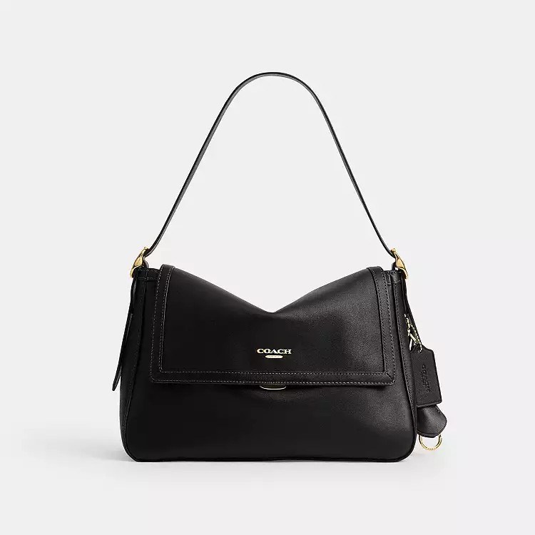 Coach Etta Flap Gold/Black Çanta