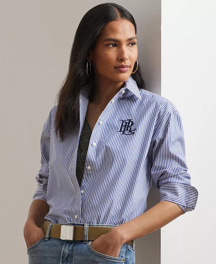 Ralph Lauren Çizgili Uzun Kollu Gömlek