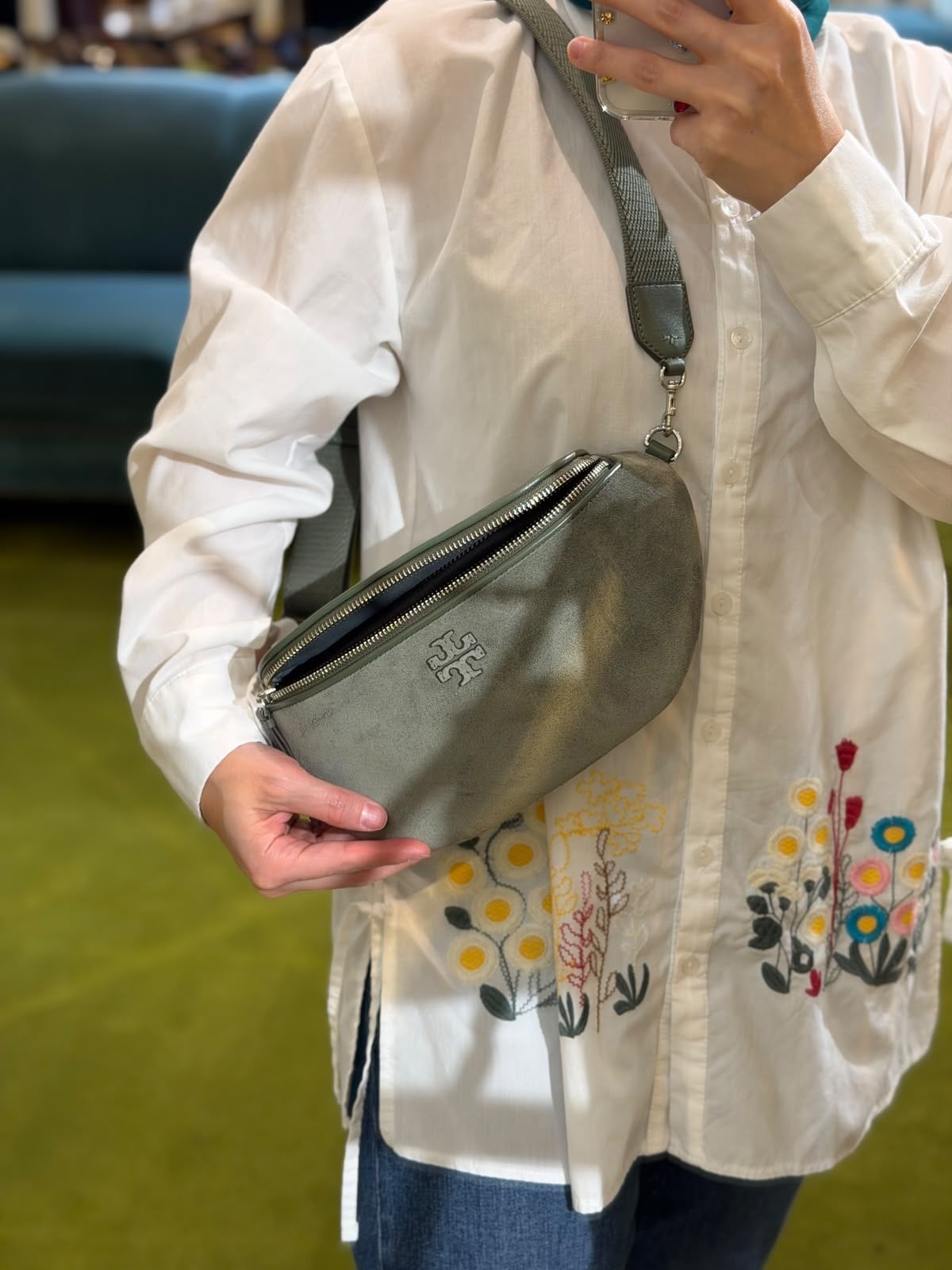 Tory Burch Süet Bel Çantası