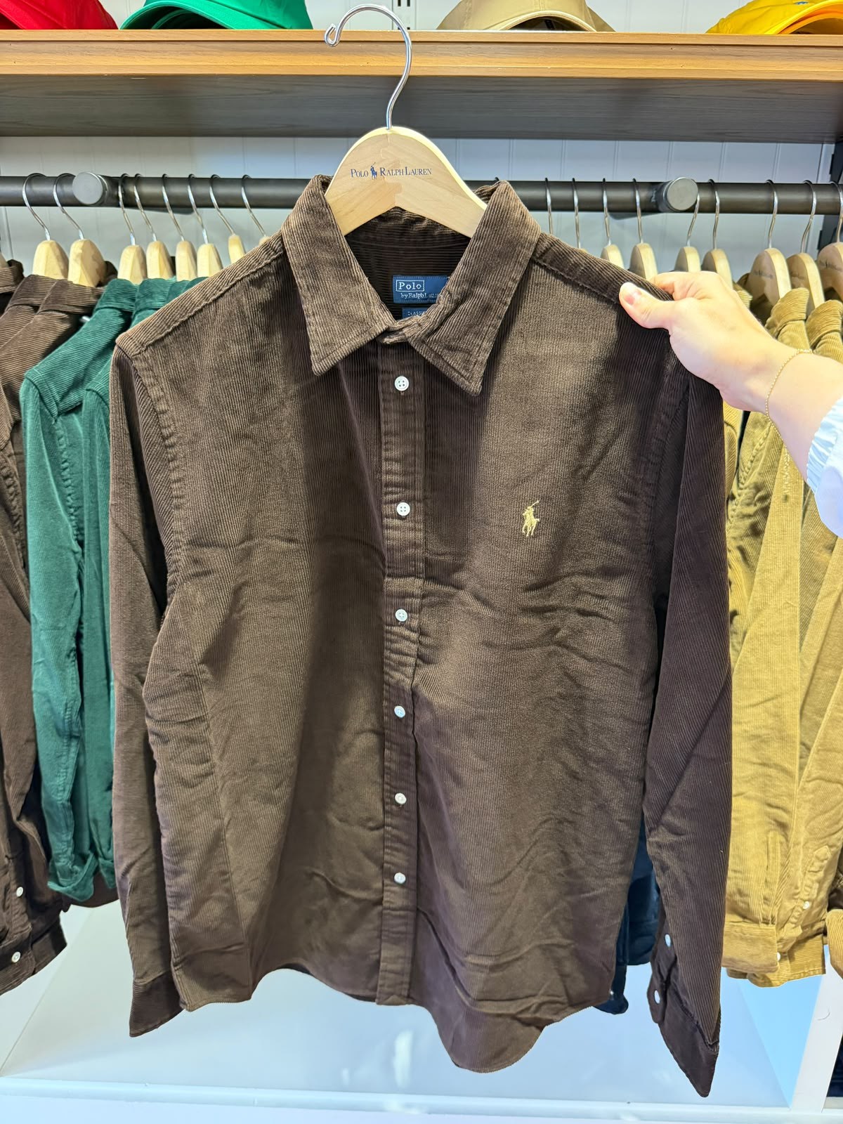 Ralph Lauren İnce Kadife Gömlek