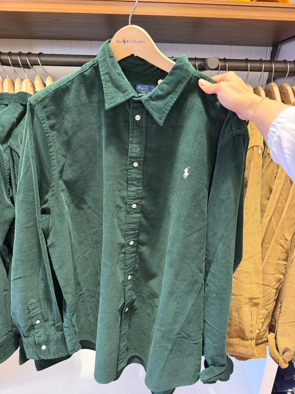 Ralph Lauren İnce Kadife Gömlek