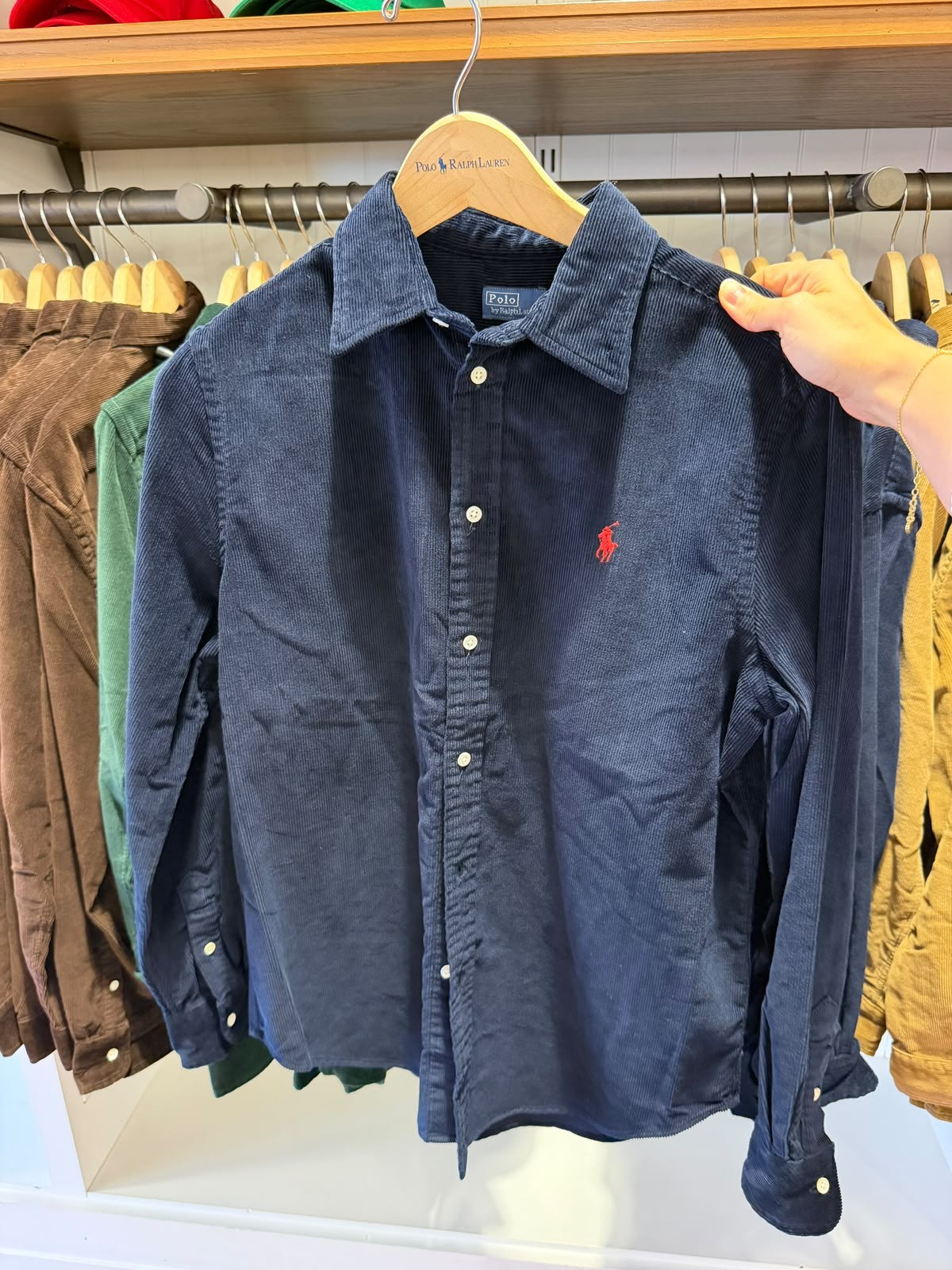 Ralph Lauren İnce Kadife Gömlek