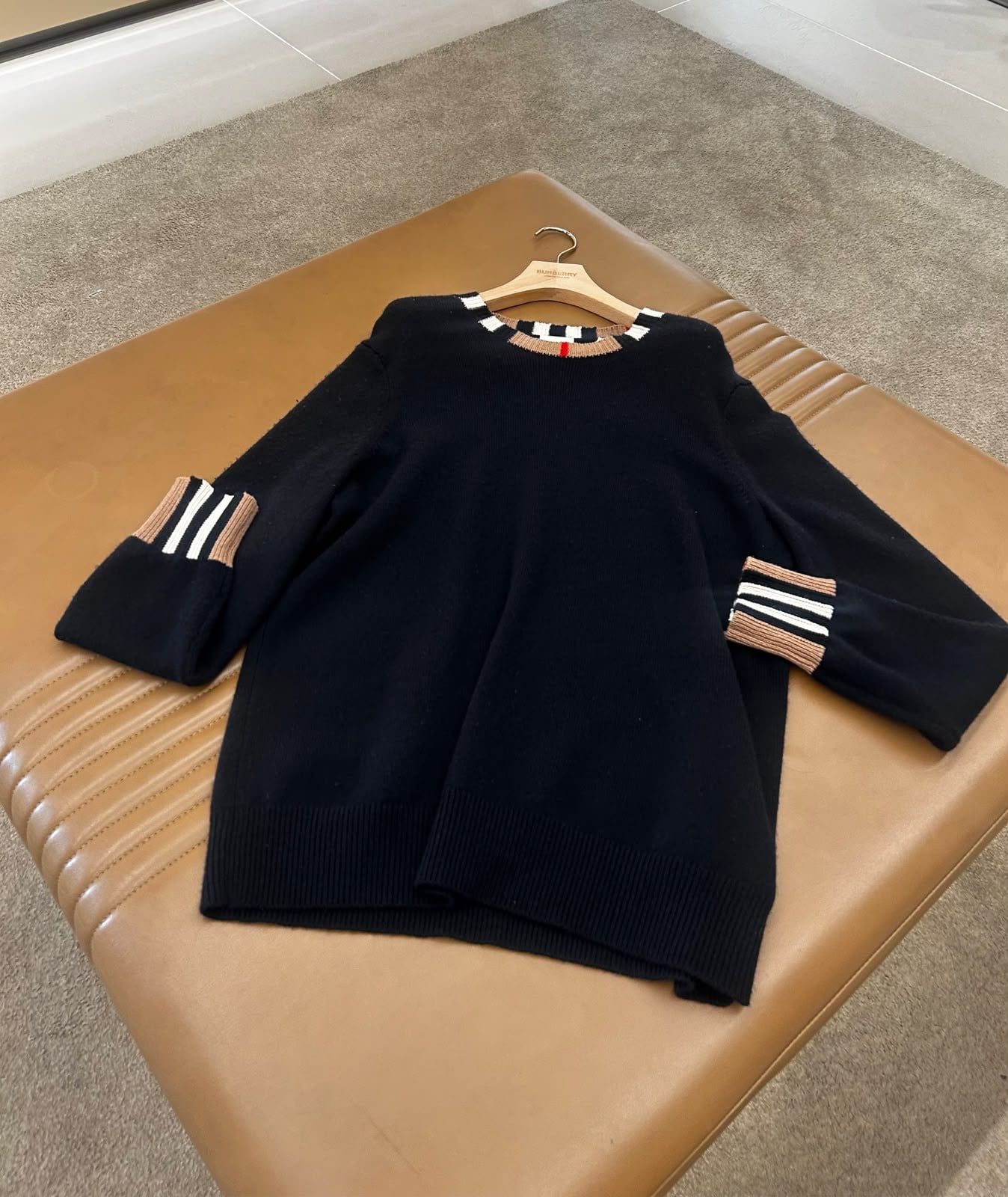 Burberry Wool Cashmere Sweater Siyah