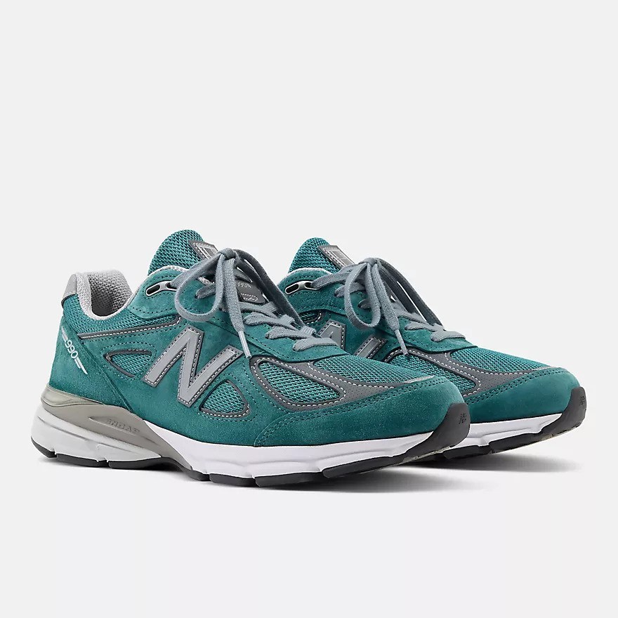 New Balance Made in USA 990v4  Vintage teal with grey and white