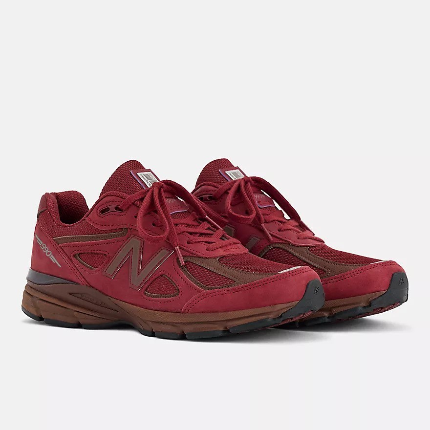 New Balance Made in USA 990v4  Monarch burgundy with pumpernickel and black