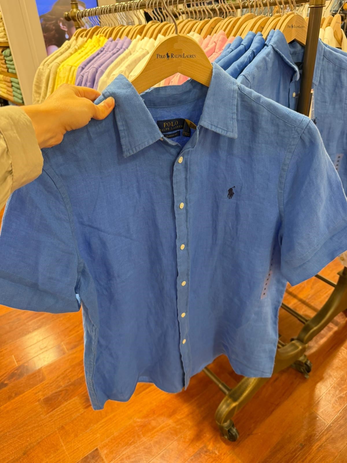 Ralph Lauren Kısa Kol Kadın Keten Gömlek
