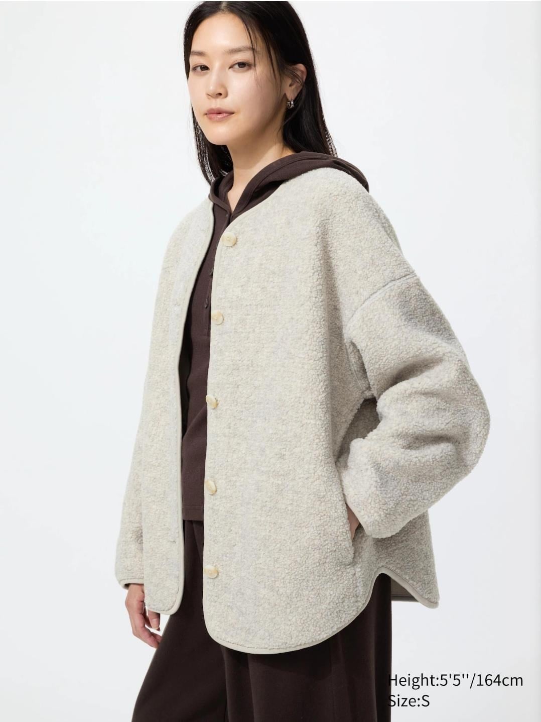 Uniqlo Ultra Pile Lined Fleece Relaxed Cardigan
