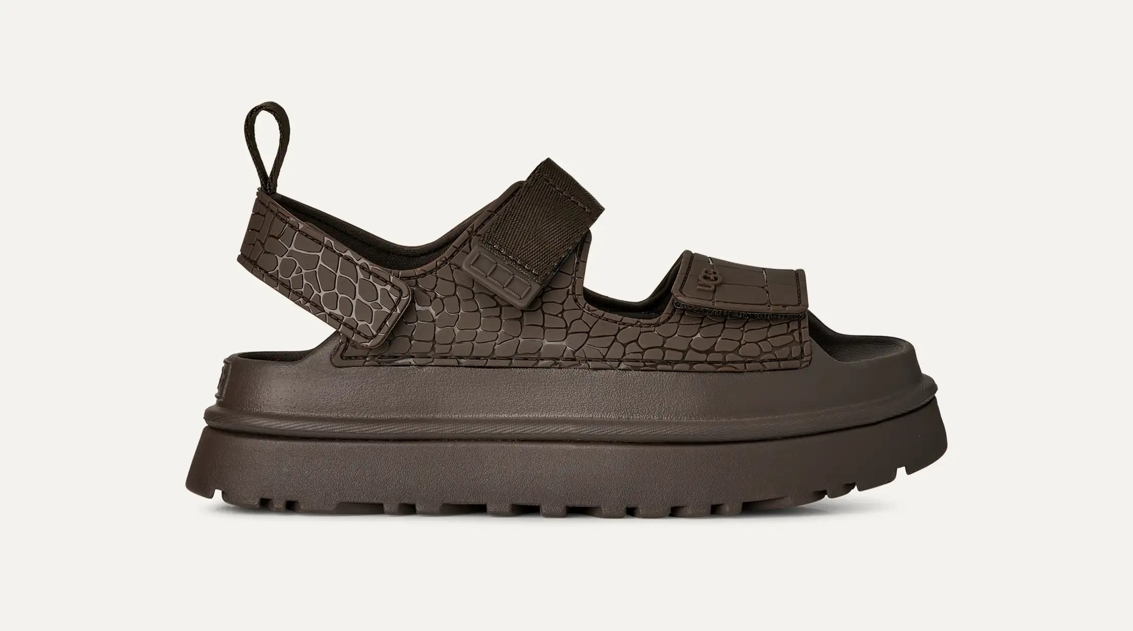 UGG GoldenGlow Embossed Sandalet