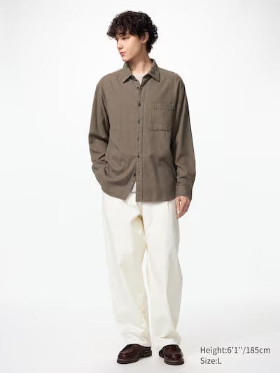 Uniqlo Unisex Flannel Shirt | Heather 18 WINE