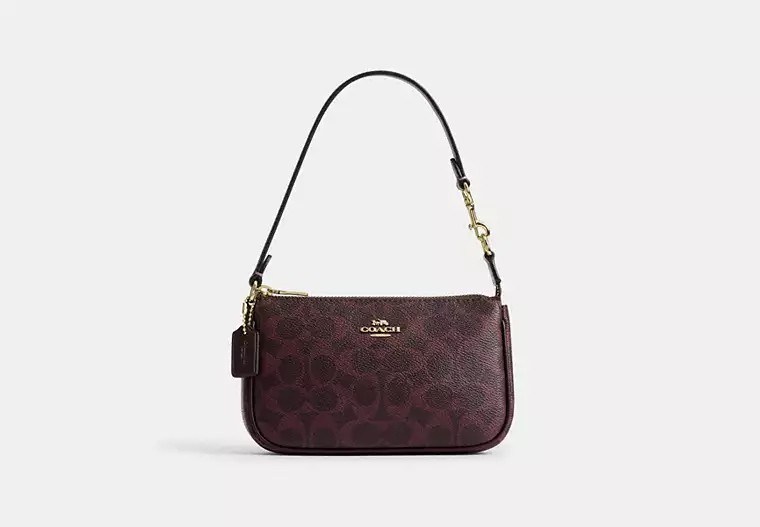 Coach Nolita Gold/Black Currant Çanta