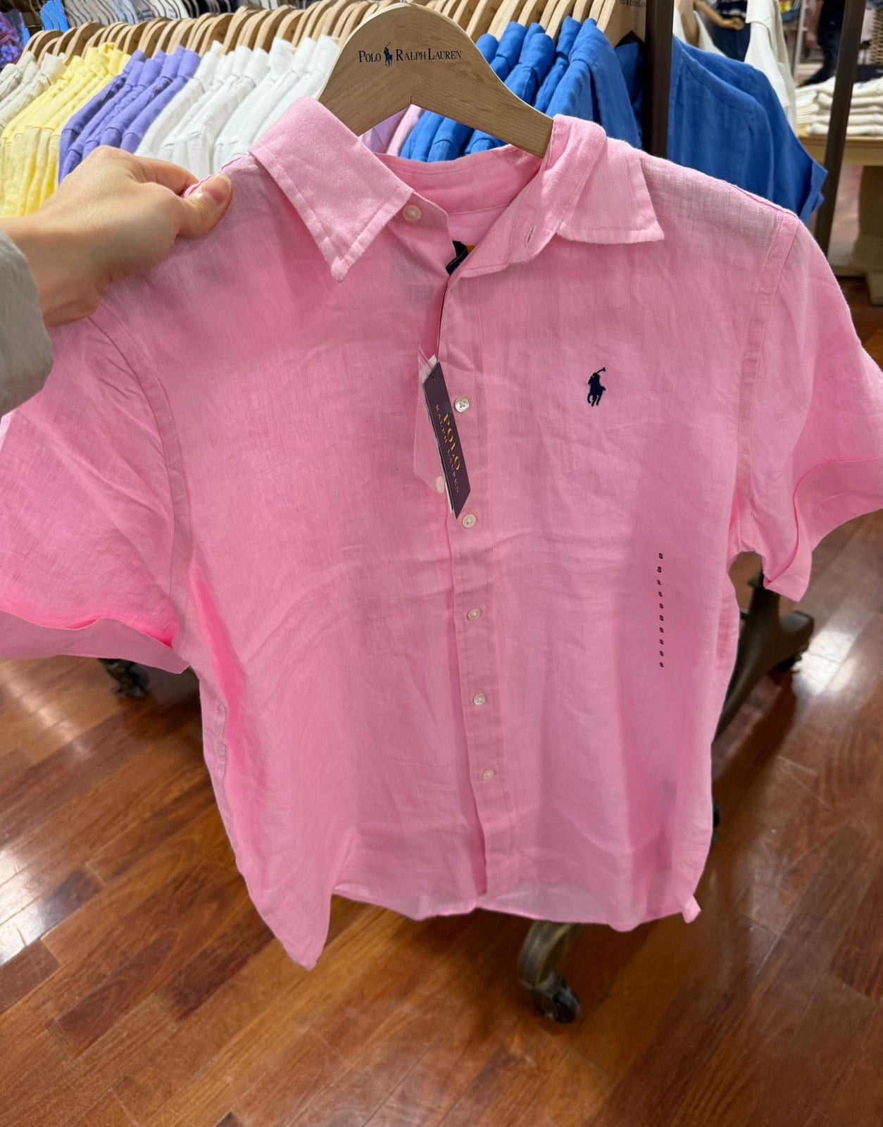 Ralph Lauren Kısa Kol Kadın Keten Gömlek
