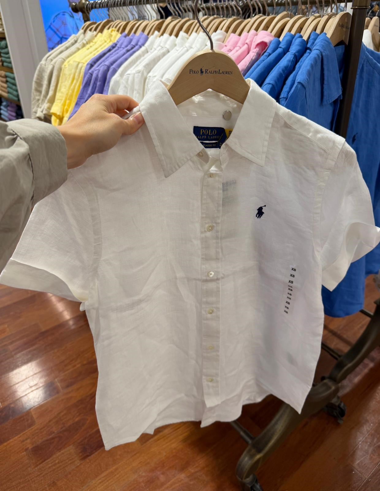 Ralph Lauren Kısa Kol Kadın Keten Gömlek