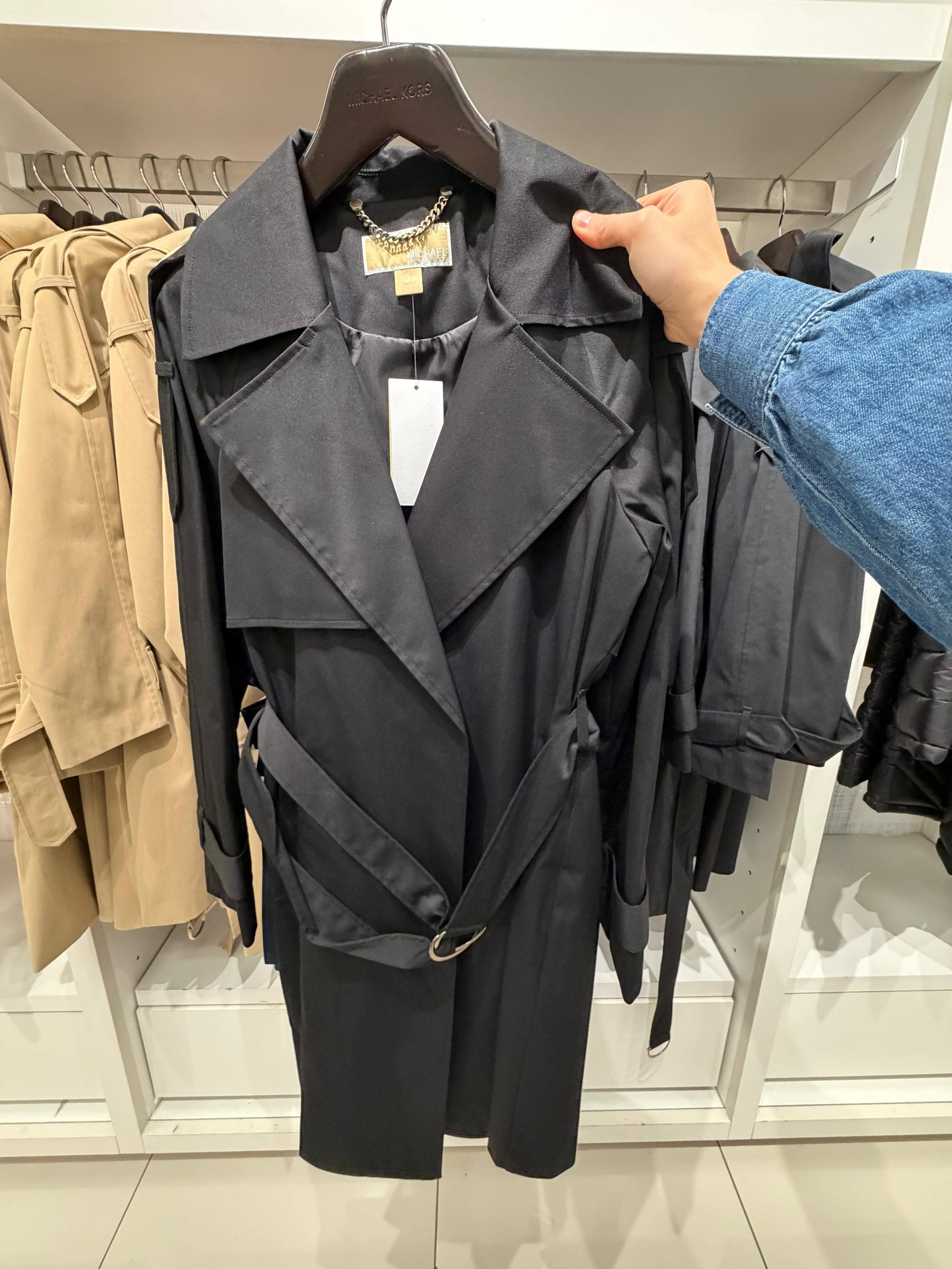 Micheal Kors Trençkot Siyah