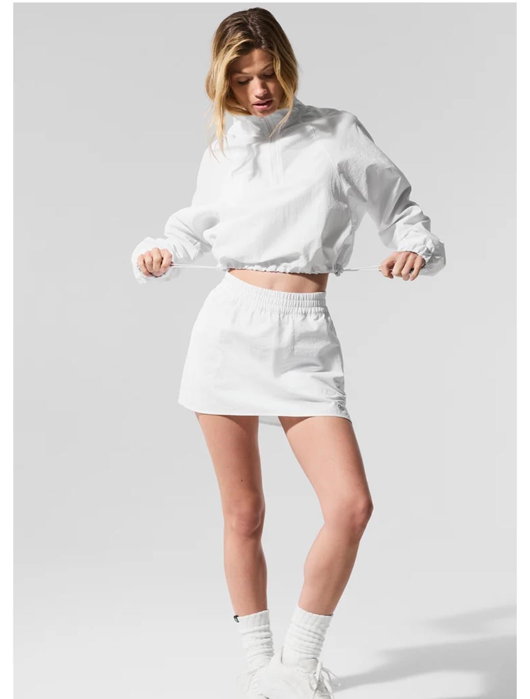 Alo Yoga Cropped 1/4 Zip Alumni Pullover