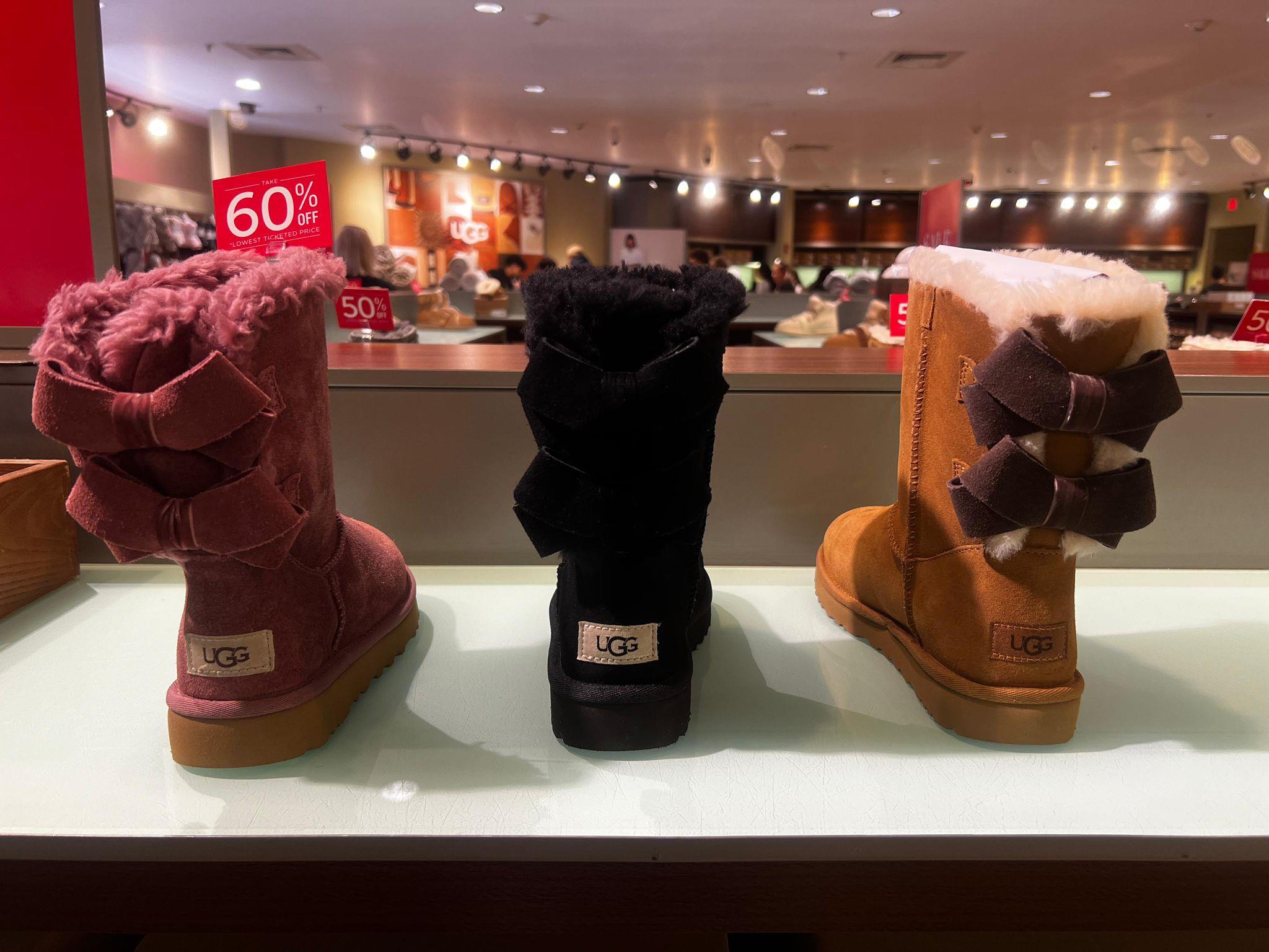 Ugg Çift Fiyonklu Uzun Bot Ayakkabı