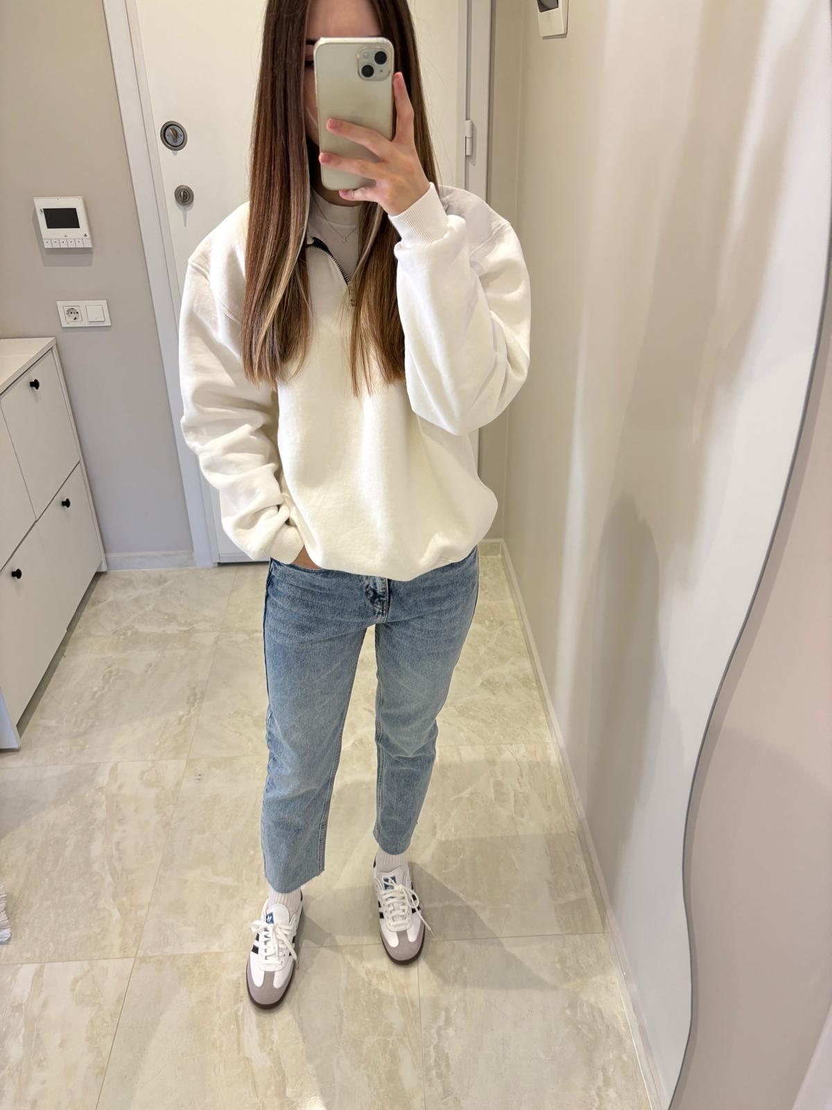 Mavi Boy Fit Kesik Paça Jean