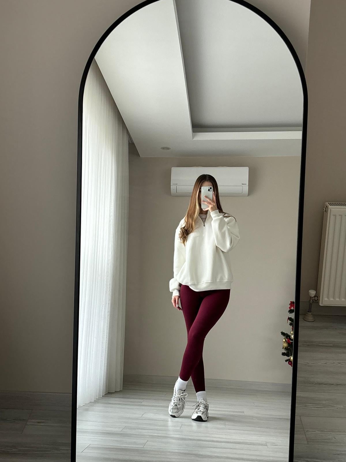 Bordo Orj Marka Şardonlu Tayt