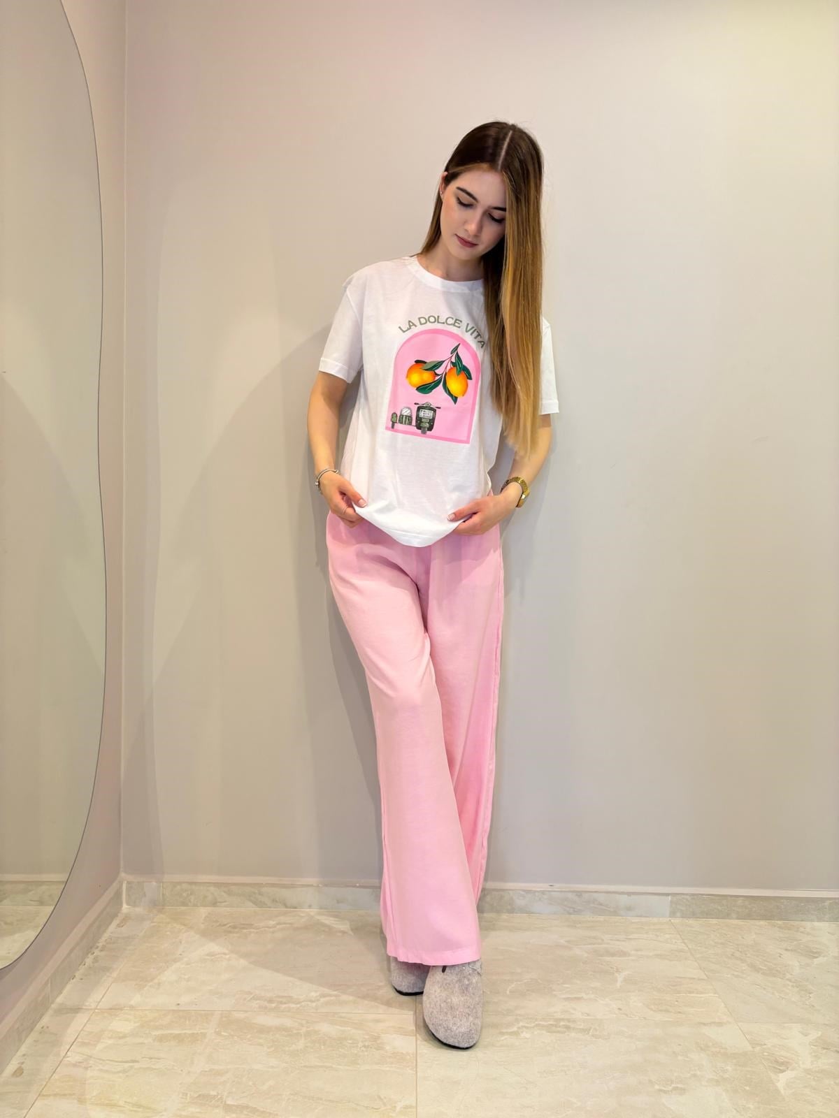Dolce Vİta Baskılı Tişört