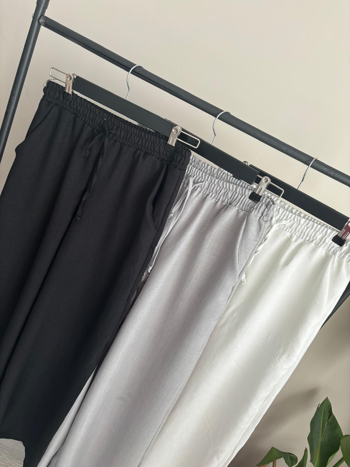 Siyah Beli Lastikli Pantolon