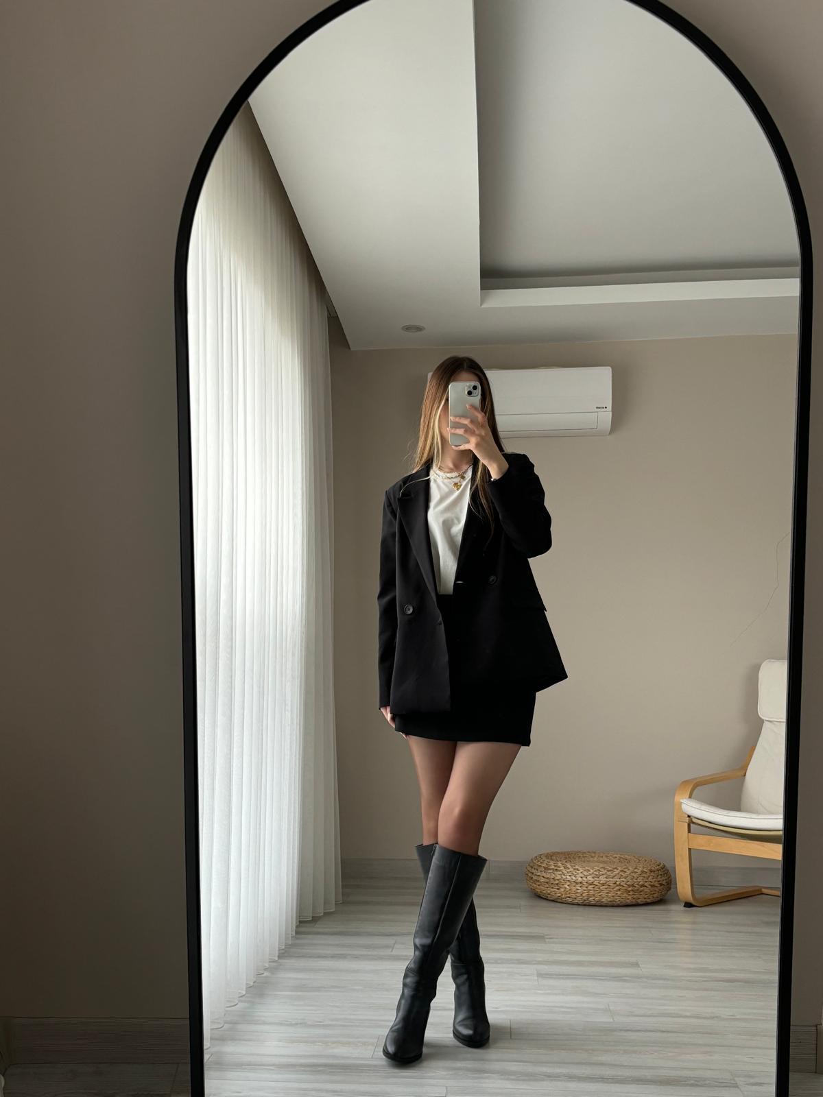 Siyah Oversize Blazer Ceket