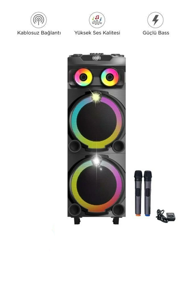 RGB Ledli Dahili 2 Mikrofon Kumandalı Woofer Taşınabilir Bluetooth Hoparlör DR-1230Bluetooth HoparlörRGB Ledli Dahili 2 Mikrofon Kumandalı Woofer Taşınabilir Bluetooth Hoparlör DR-1230 - Yiğit GSM