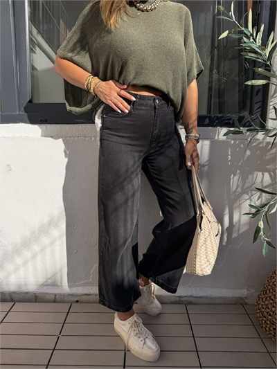 Antrasit Likralı Tensel Culotte Jean