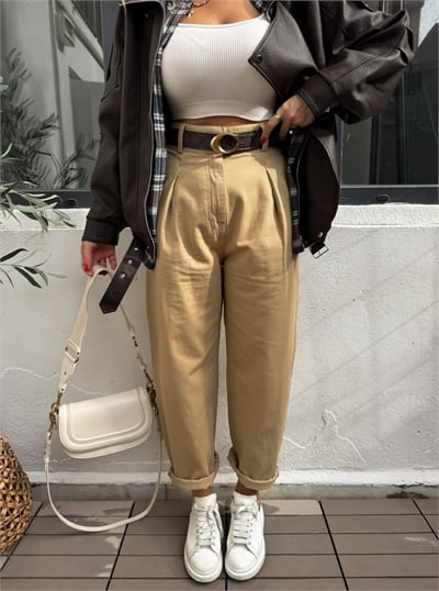 Camel Orijinal Marka Gabardin Pantolon