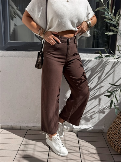 Kahve Likralı Tensel Culatte Jean