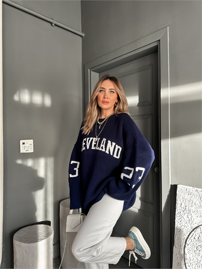 Lacivert Cleveland Oversize Kazak