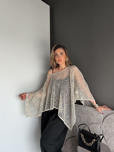 Pullu Atletli Pelerin Bluz