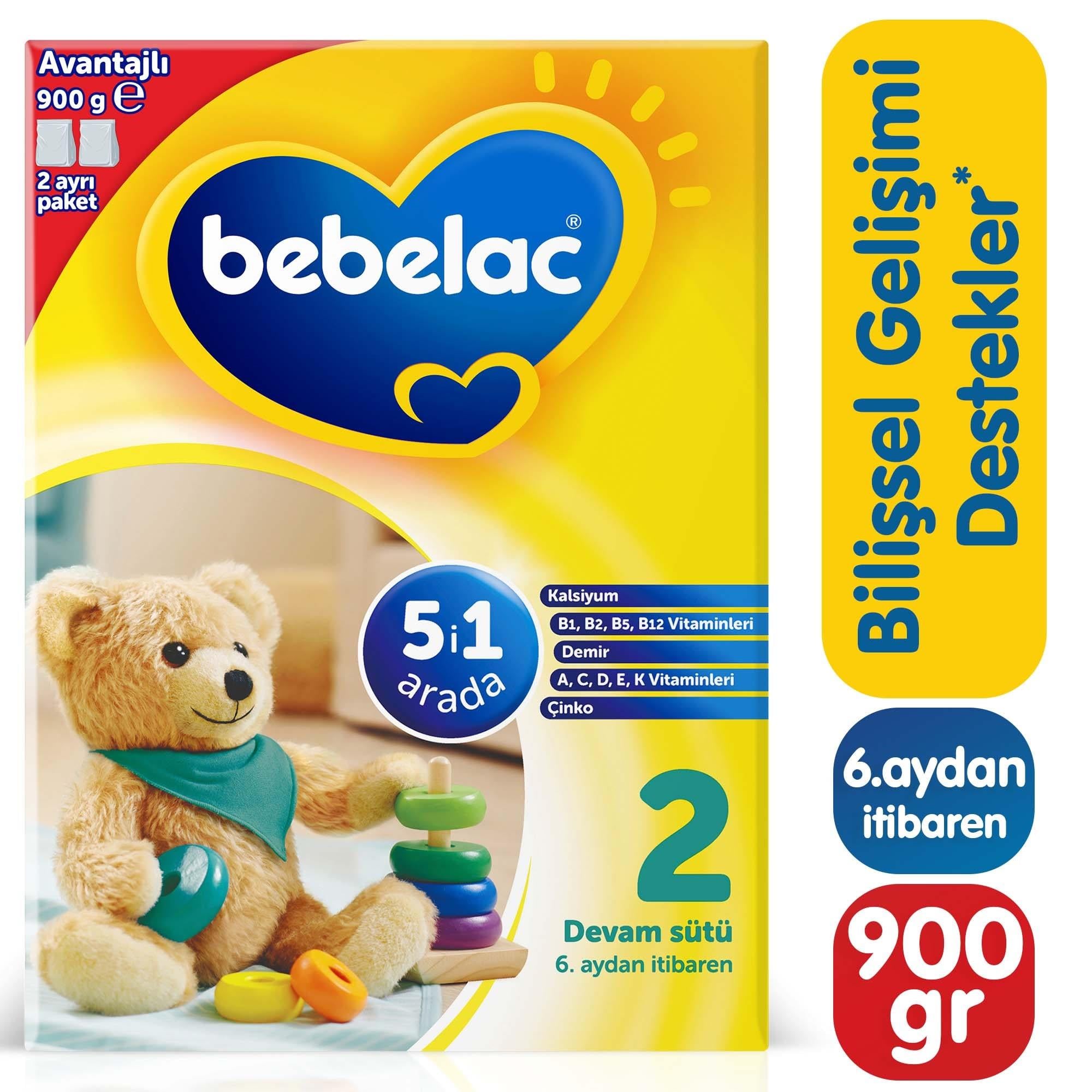Bebelac 2 Cocuk Devam Sutu (6 - 9 Ay Cocuklar Icin) 900 G Lik Kutu
