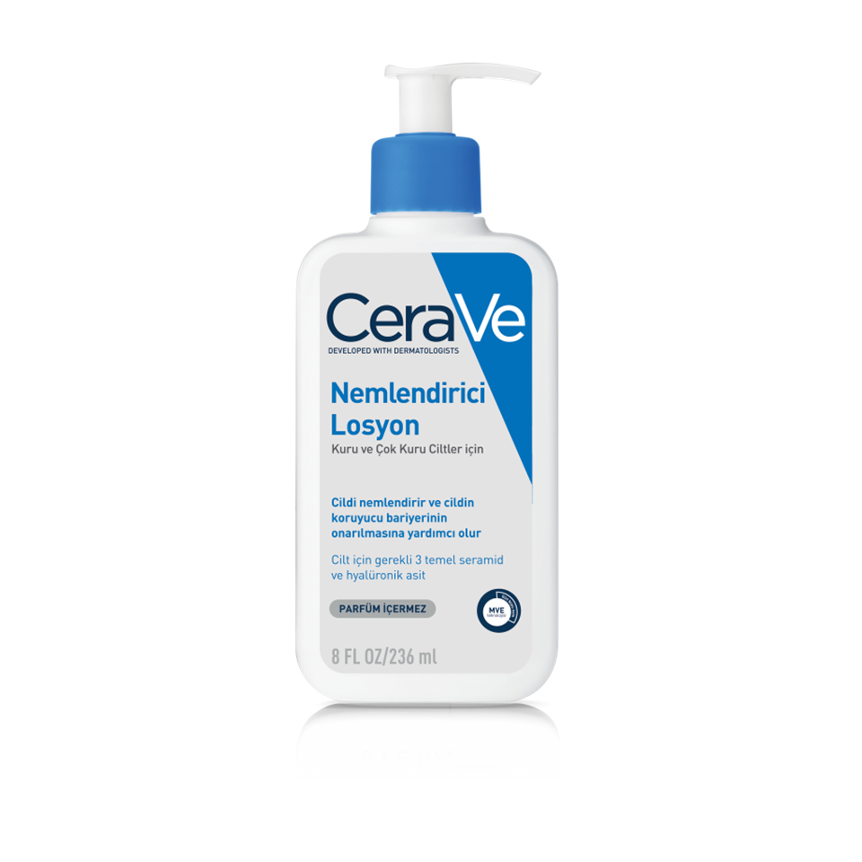 CeraVe Kuru ve Çok Kuru Ciltler için Yağsız Yüz ve Vücut Nemlendirici Losyon 236 ml