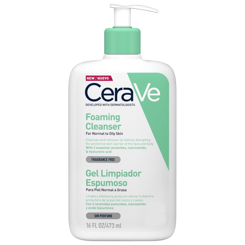 CeraVe Normalden Yağlıya Dönük Ciltler için Köpüren Temizleyici 473 ml