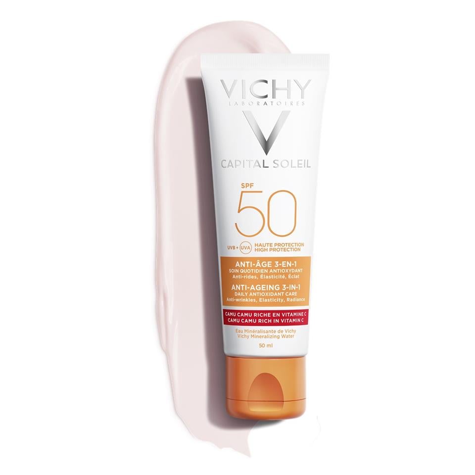 Vichy Capital Soleil SPF50+ Anti Age Hassas Ciltler için Güneş Kremi 50 ml