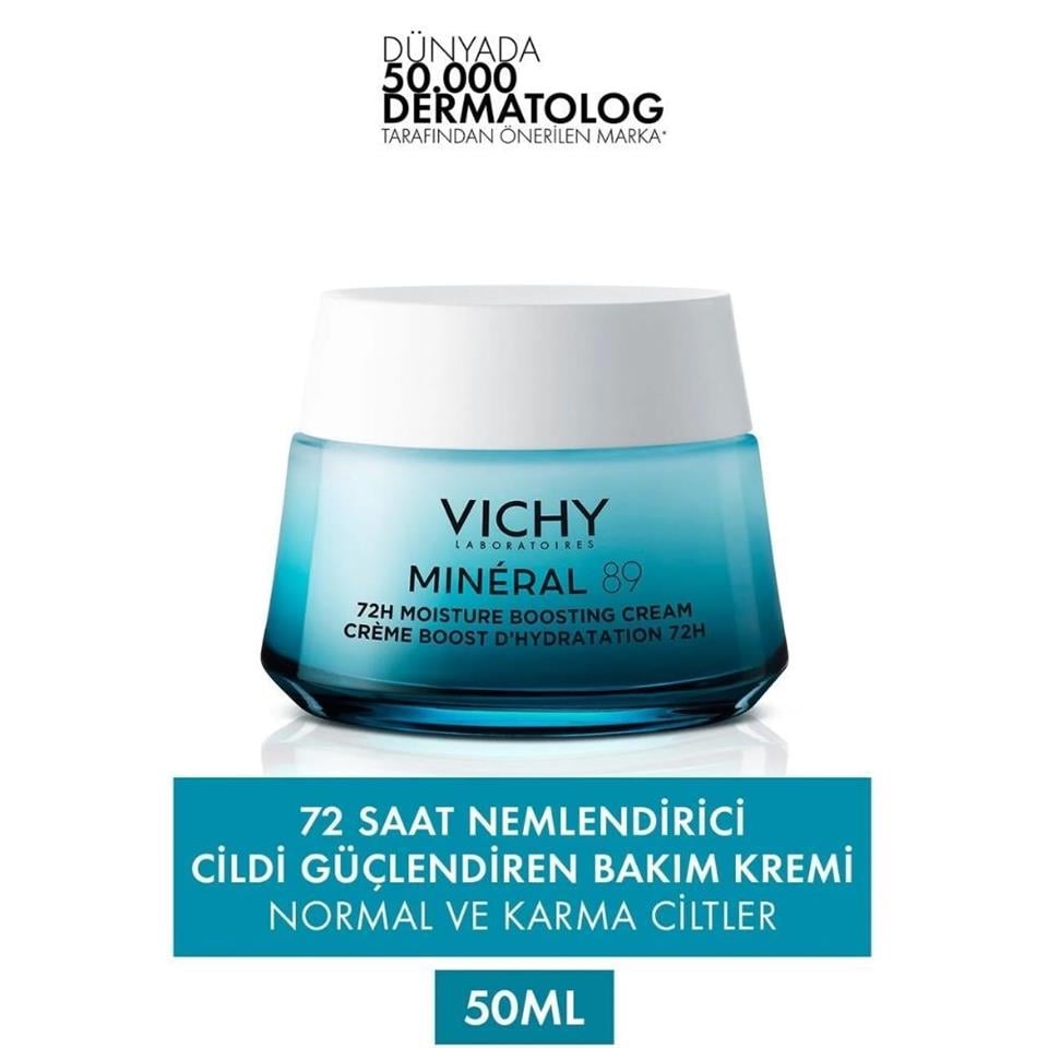 Vichy Mineral 89 Lıght Normal, Yağlı Ve Karma Ciltler İçin Nemlendirici Krem 50 Ml
