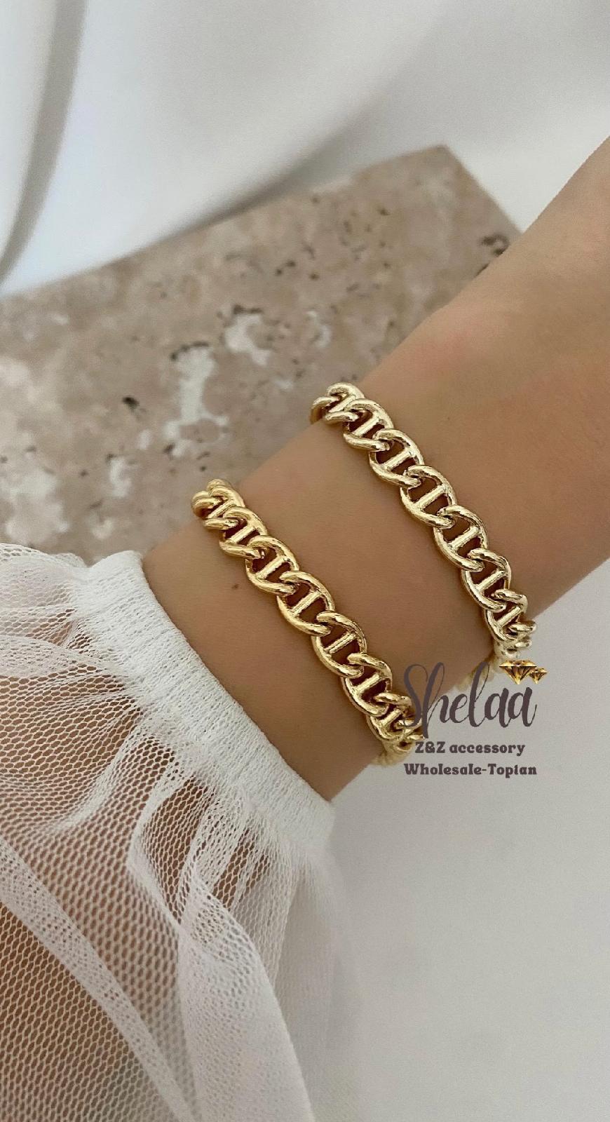 10629 14K Altın Renk Kuyumcu Model Xuping Bileklik