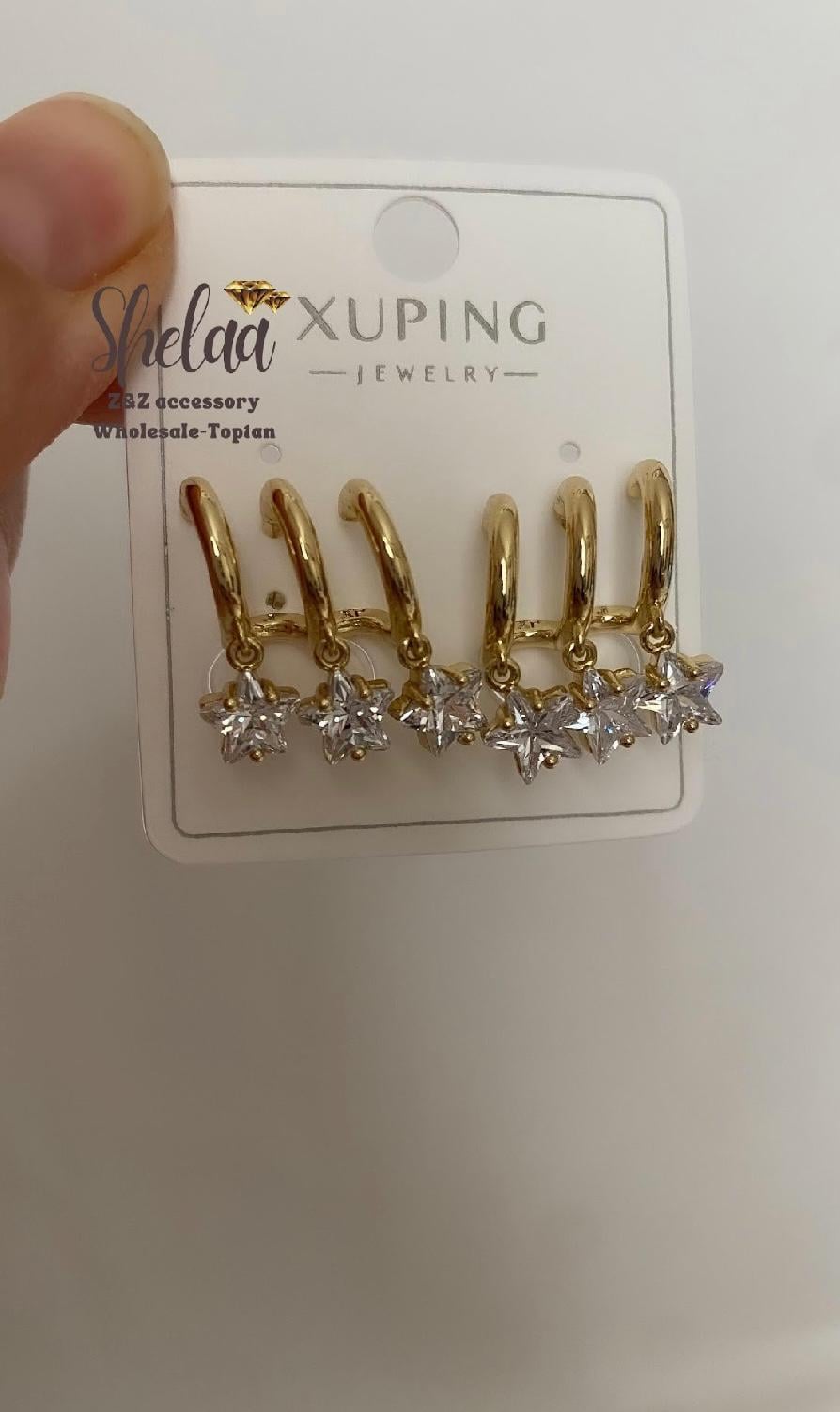 10819 14K Altın Renk Kuyumcu Model Xuping Küpe