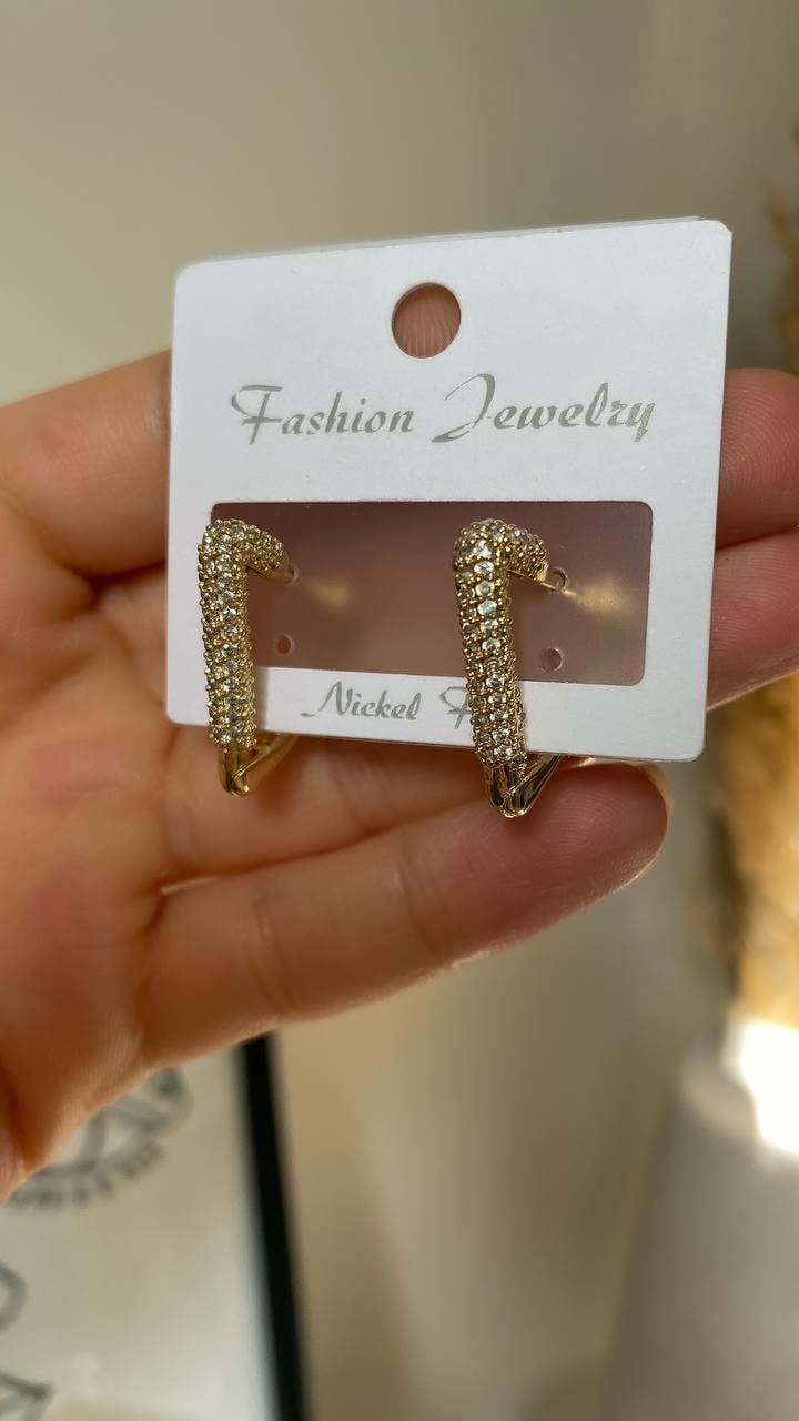 6187 14 Ayar Altın Kaplama Küpe 