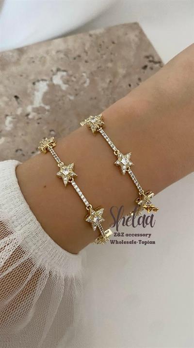 6036 14K Altın Renk Kuyumcu Model Xuping Bileklik 
