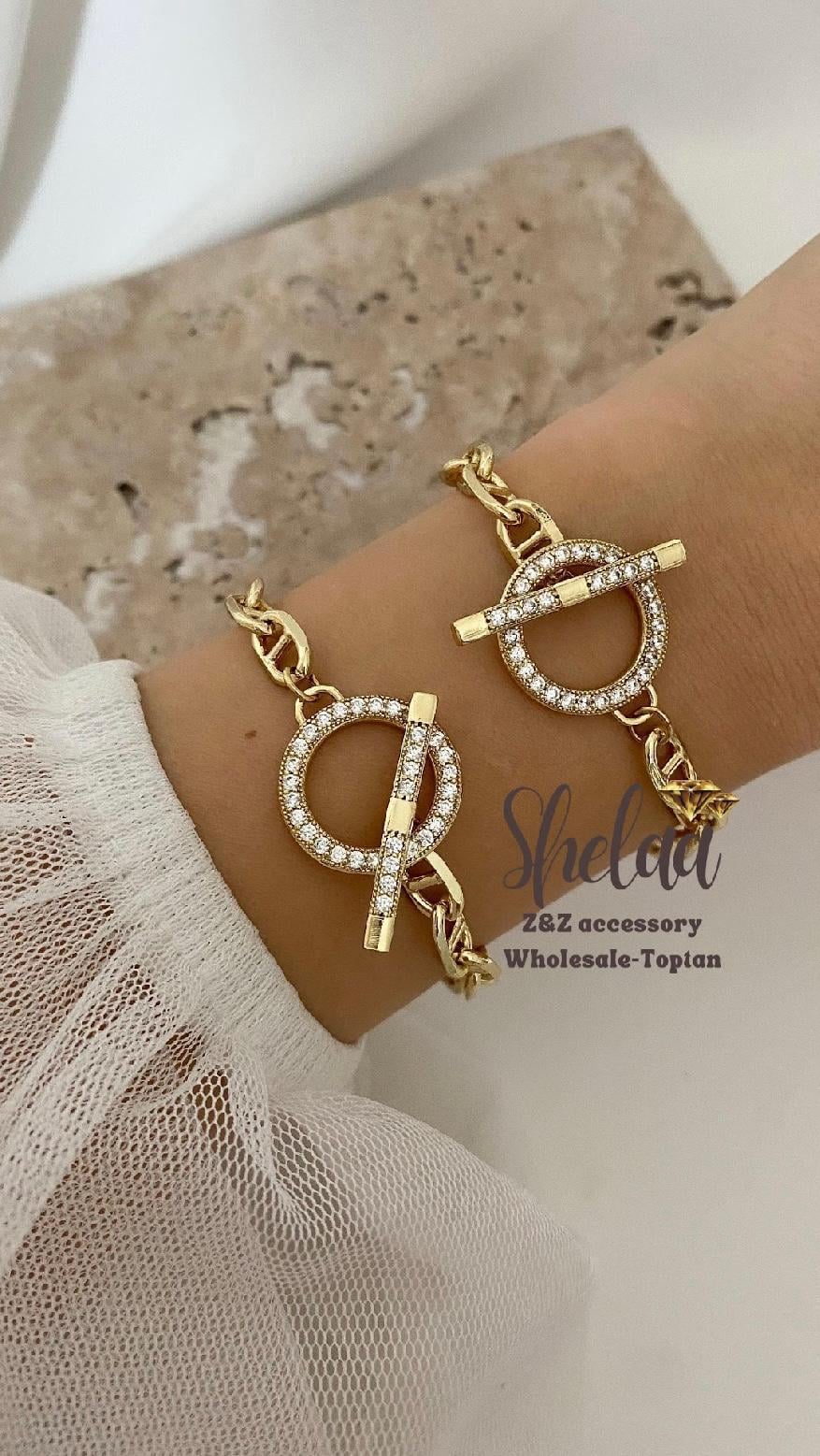10633 14K Altın Renk Kuyumcu Model Xuping Bileklik